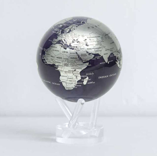 PURPLE AND SILVER GLOBE