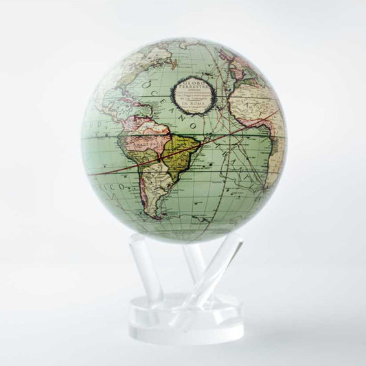 ANTIQUE TERRESTRIAL GREEN GLOBE