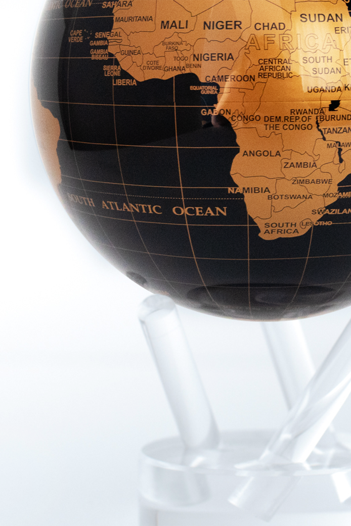 BLACK AND GOLD GLOBE