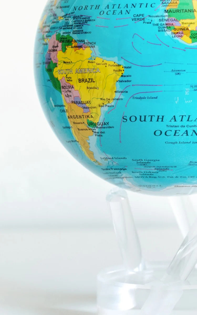 世界政治地圖-澄澈藍