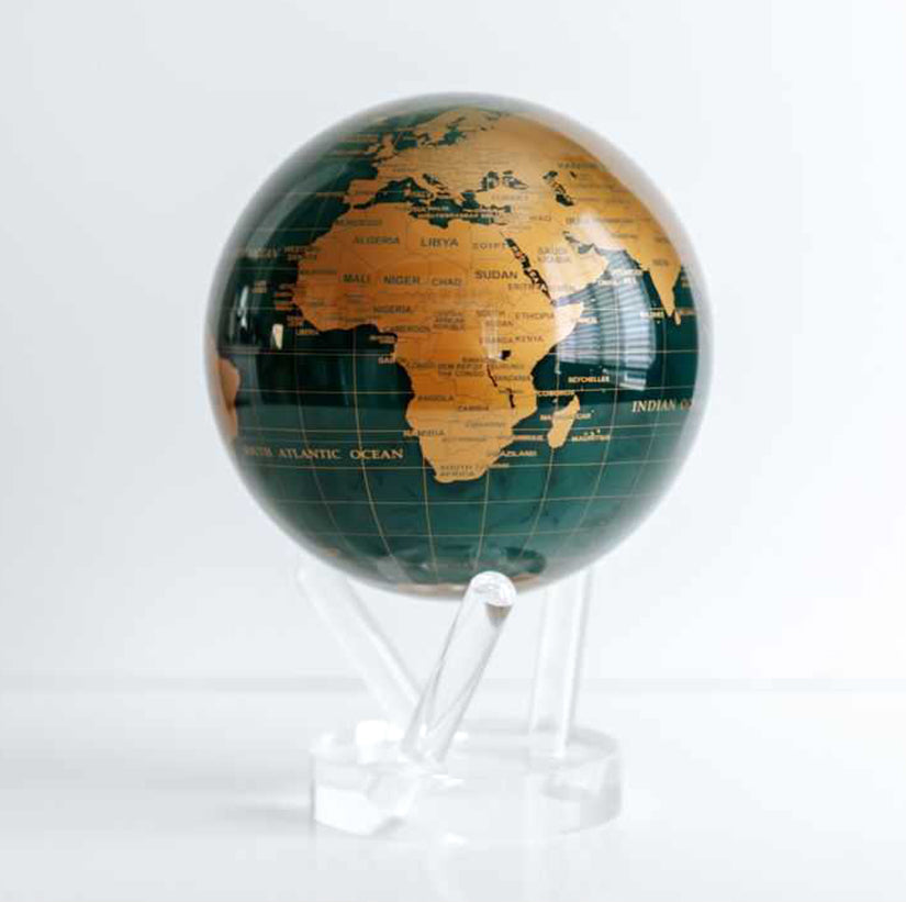 GREEN AND GOLD GLOBE