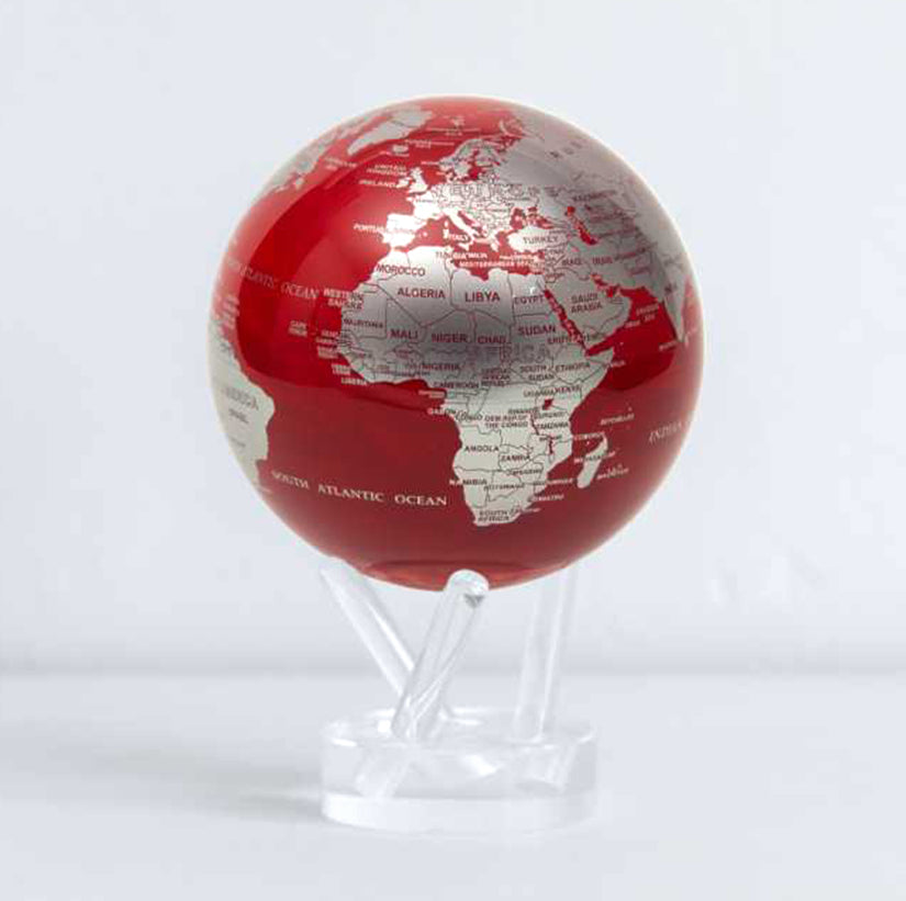 RED AND SILVER GLOBE