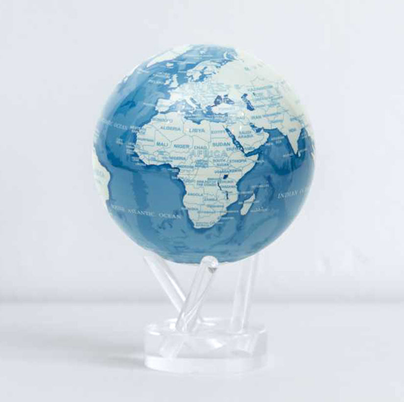 SKY BLUE AND WHITE GLOBE