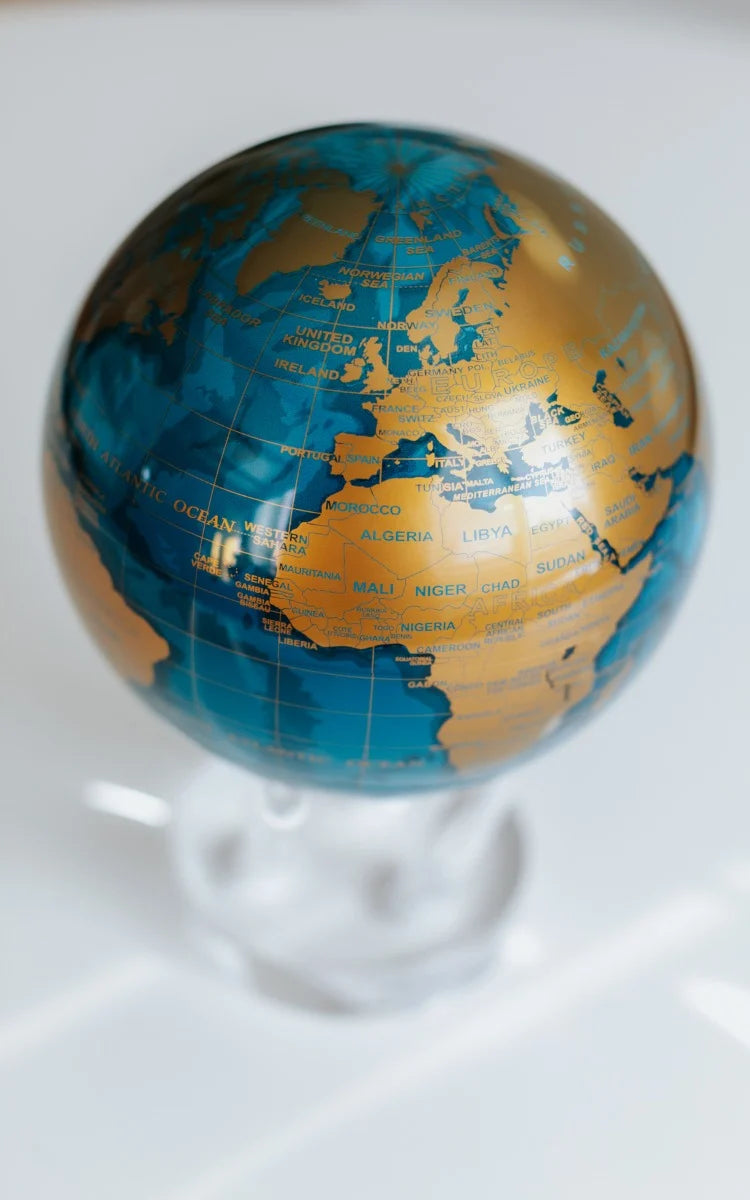BLUE AND GOLD GLOBE