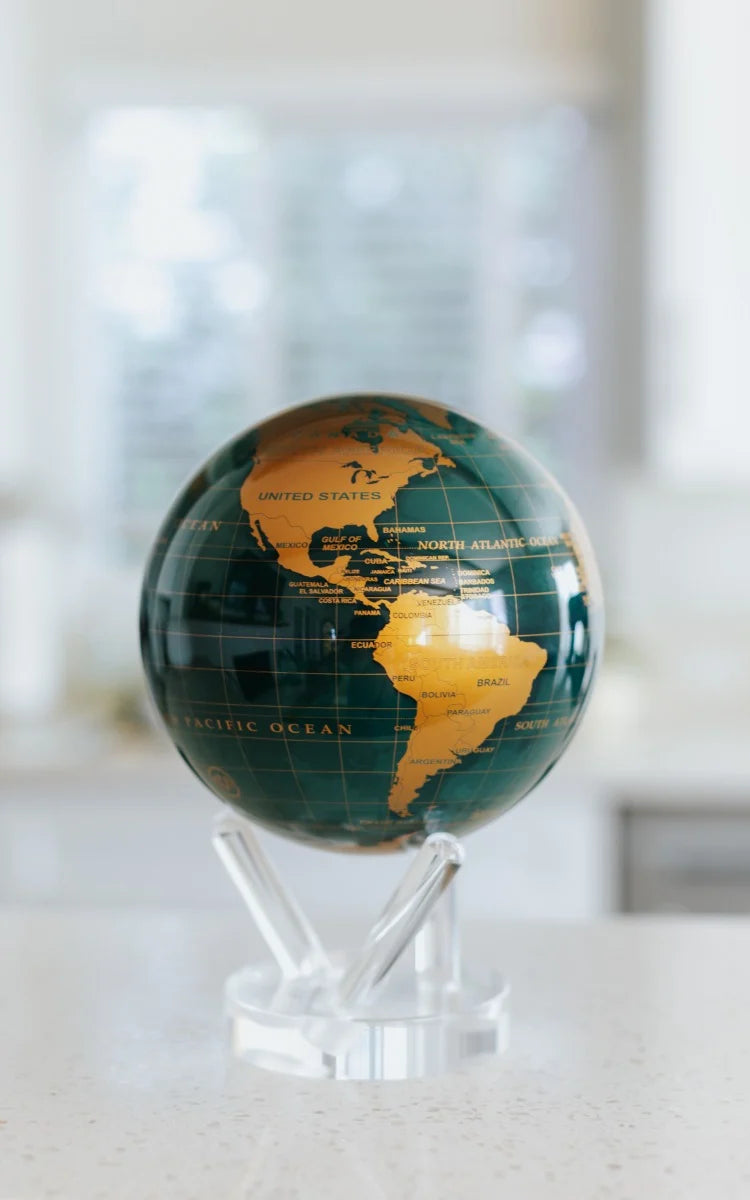 GREEN AND GOLD GLOBE