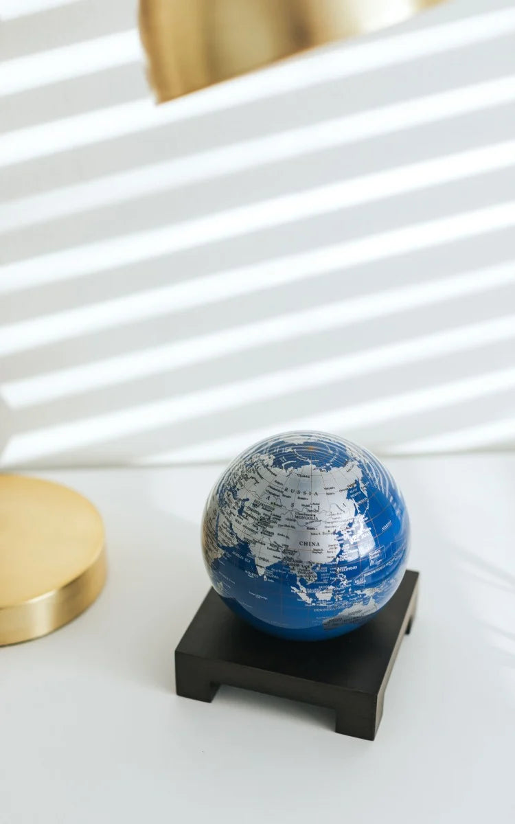 BLUE AND SILVER GLOBE