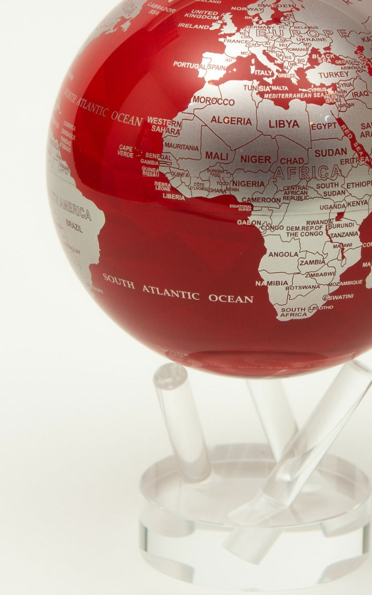 RED AND SILVER GLOBE