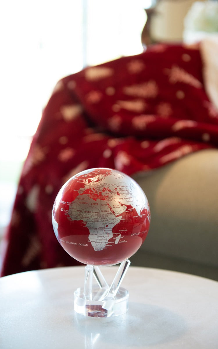 RED AND SILVER GLOBE
